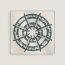 Paris Qui Roule embroidered scarf 70, ivoire/ardoise