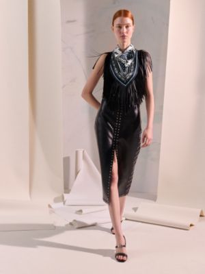 シルクバンダナ 《ブリッド・ドゥ・ガラ》 フリンジ キュイール, イメージ: 着用例, worn, ビュー2の3