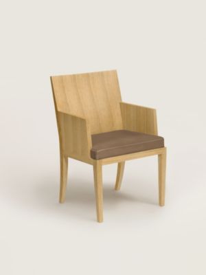 Reeditions Jean-Michel Frank par Hermès dining chair with armrests