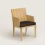 Reeditions Jean-Michel Frank par Hermès dining chair with armrests, ébène, We will notify you when this product is back in stock