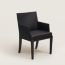 Reeditions Jean-Michel Frank par Hermès dining chair with armrests, noir, We will notify you when this product is back in stock