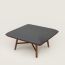Les Necessaires d'Hermès "carre d'assise" low stool, high model 85, chocolat/encre, We will notify you when this product is back in stock