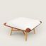 Les Necessaires d'Hermès "carre d'assise" low stool, high model 85, naturel/fauve