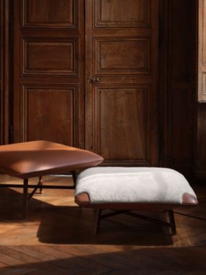 Les Necessaires d'Hermès "carre d'assise" low stool, medium model 85, View: front, front, view 3 of 3