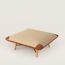 Les Necessaires d'Hermès "carre d'assise" low stool, medium model 85, fauve/cannelle