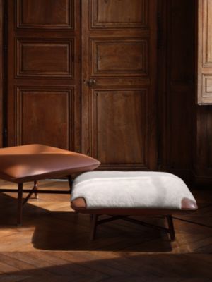 Les Necessaires d'Hermès "carre d'assise" low stool, medium model 85, View: front, front, view 3 of 3