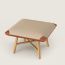 Les Necessaires d'Hermès "carre d'assise" low stool, high model 65, fauve/seigle