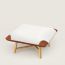 Les Necessaires d'Hermès "carre d'assise" low stool, medium model 65, fauve/naturel