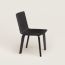 La Chaise Sellier dining chair with armrests, noir ébène