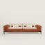 Sofa Sellier 2 places, fauve/cannelle