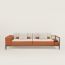 Sofa Sellier 2 places, fauve/cannelle