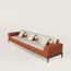 Sofa Sellier 3 places, fauve/cannelle
