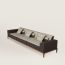 Sofa Sellier 3-seater, noir ébène/ébène
