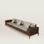 Sofa Sellier 3-seater, chocolat/ébène