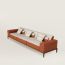 Sofa Sellier 3 places, fauve/cannelle