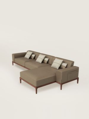 Sofa Sellier 2-seater with chaise lounge