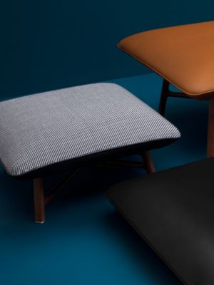 Les Necessaires d'Hermès "carre d'assise" low stool, high model 85, View: front, front, view 2 of 4