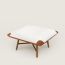 Les Necessaires d'Hermès "carre d'assise" low stool, high model 85, naturel/fauve