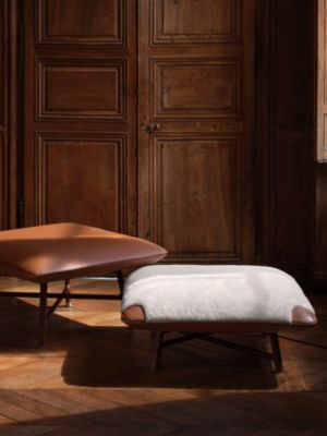 Les Necessaires d'Hermès "carre d'assise" low stool, high model 85, View: front, front, view 4 of 4