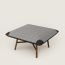 Les Necessaires d'Hermès "carre d'assise" low stool, high model 85, noir ébène