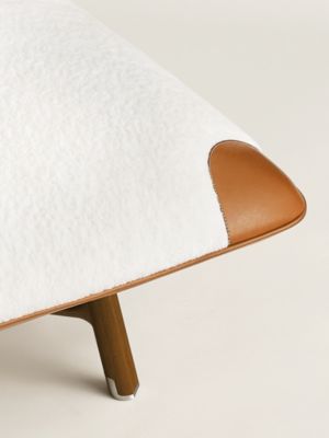 Les Necessaires d'Hermès "carre d'assise" low stool, medium model 85, View: front, front, view 3 of 4