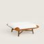 Les Necessaires d'Hermès "carre d'assise" low stool, medium model 85, naturel/fauve