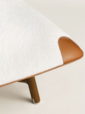 Les Necessaires d'Hermès "carre d'assise" low stool, medium model 85, View: front, front, view 3 of 4