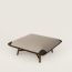 Les Necessaires d'Hermès "carre d'assise" low stool, medium model 85, noir ébène/ébène, We will notify you when this product is back in stock