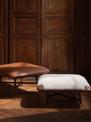 Les Necessaires d'Hermès "carre d'assise" low stool, medium model 85, View: front, front, view 3 of 3
