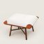 Carré d'assise Les Nécessaires d'Hermès, modèle haut 65, naturel/fauve