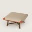 Les Necessaires d'Hermès "carre d'assise" low stool, medium model 65, fauve/seigle