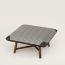 Les Necessaires d'Hermès "carre d'assise" low stool, medium model 65, noir ébène/noir et blanc