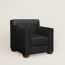 Reeditions J.-M. Frank par Hermès 클럽 암체어, 누아 에벤