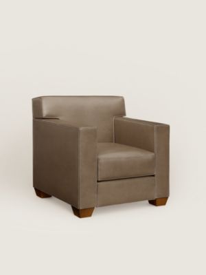 Reeditions J.-M. Frank par Hermès club armchair, View: front, front, view 2 of 4