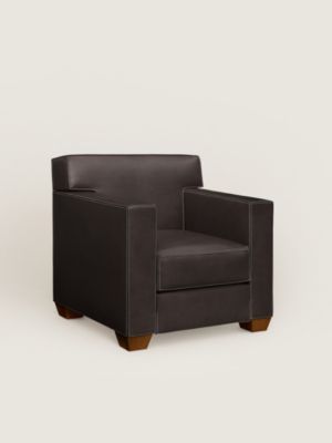 Reeditions J.-M. Frank par Hermès club armchair, View: front, front, view 2 of 4
