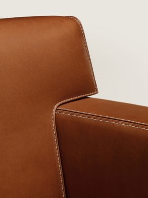 Reeditions J.-M. Frank par Hermès club armchair, View: front, front, view 3 of 4