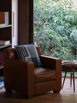 Reeditions J.-M. Frank par Hermès club armchair, View: front, front, view 4 of 4