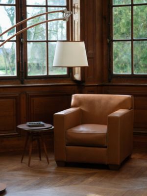 Sillón estilo club Rééditions J-M. Frank par Hermès, Vista: vista de frente, front, vista 3 de 3
