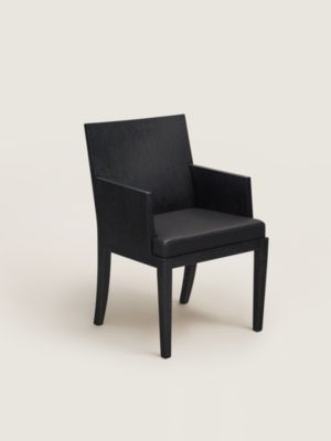 Reeditions Jean-Michel Frank par Hermès dining chair with armrests