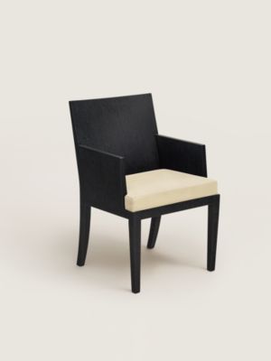 Reeditions Jean-Michel Frank par Hermès dining chair with armrests