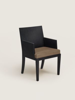 Reeditions Jean-Michel Frank par Hermès dining chair with armrests
