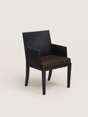 Reeditions Jean-Michel Frank par Hermès dining chair with armrests