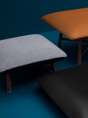 Les Necessaires d'Hermès "carre d'assise" low stool, medium model 65, View: front, front, view 2 of 2