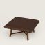 Les Necessaires d'Hermès "carre d'assise" low stool, medium model 65, chocolat