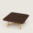 Les Necessaires d'Hermès "carre d'assise" low stool, medium model 65, chocolat