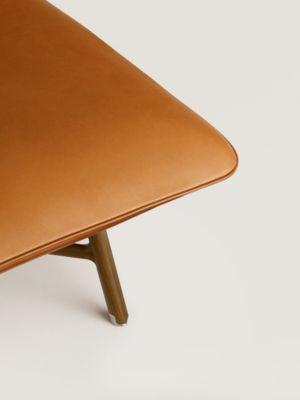 Les Necessaires d'Hermès "carre d'assise" low stool, high model 85, View: front, front, view 3 of 6