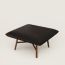 Les Necessaires d'Hermès "carre d'assise" low stool, high model 85, noir ébène