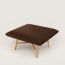 Les Necessaires d'Hermès "carre d'assise" low stool, high model 85, chocolat