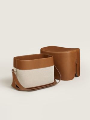 Les Necessaires d'Hermès ottoman stool, View: front, front, view 3 of 4