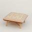 Les Necessaires d'Hermès "carre d'assise" low stool, medium model 65, fauve/gris perle
